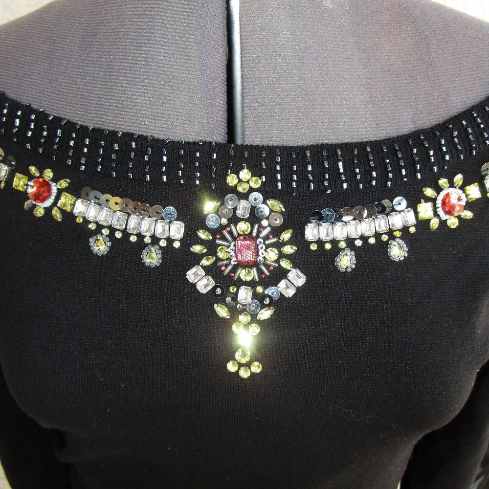 WHBM Jewel Bling Boatneck Dressy Sweater S - Picture 6 of 7
